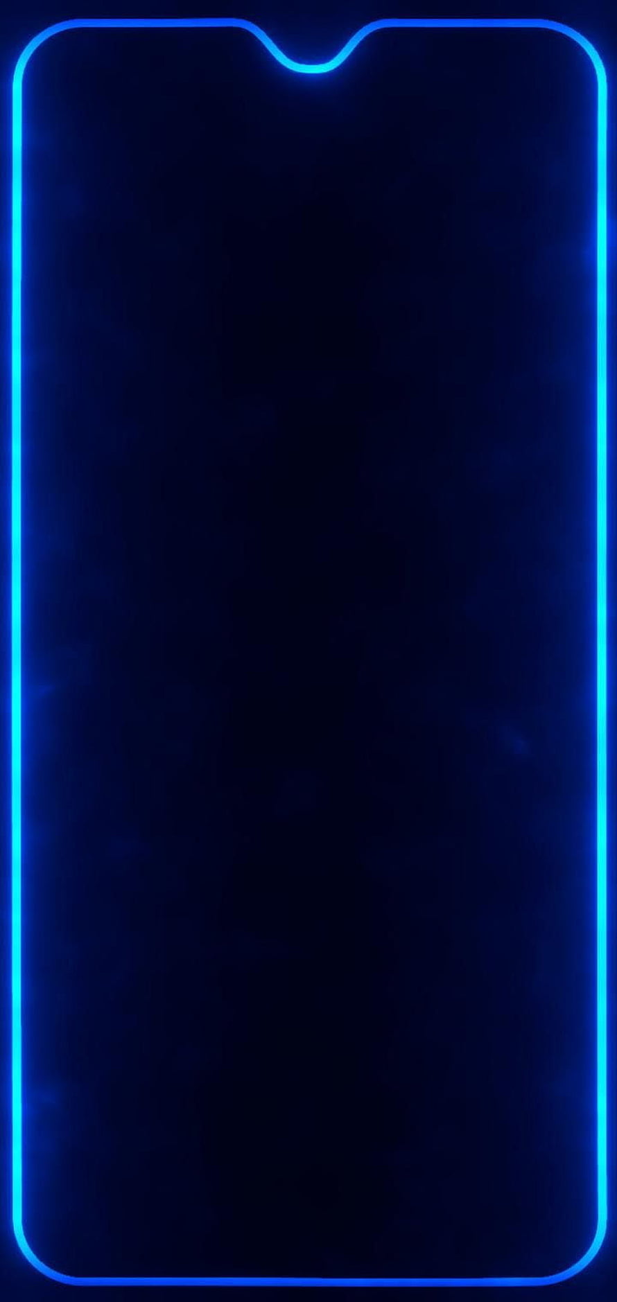 Blue Neon Light Phone Frame Wallpaper HD phone wallpaper