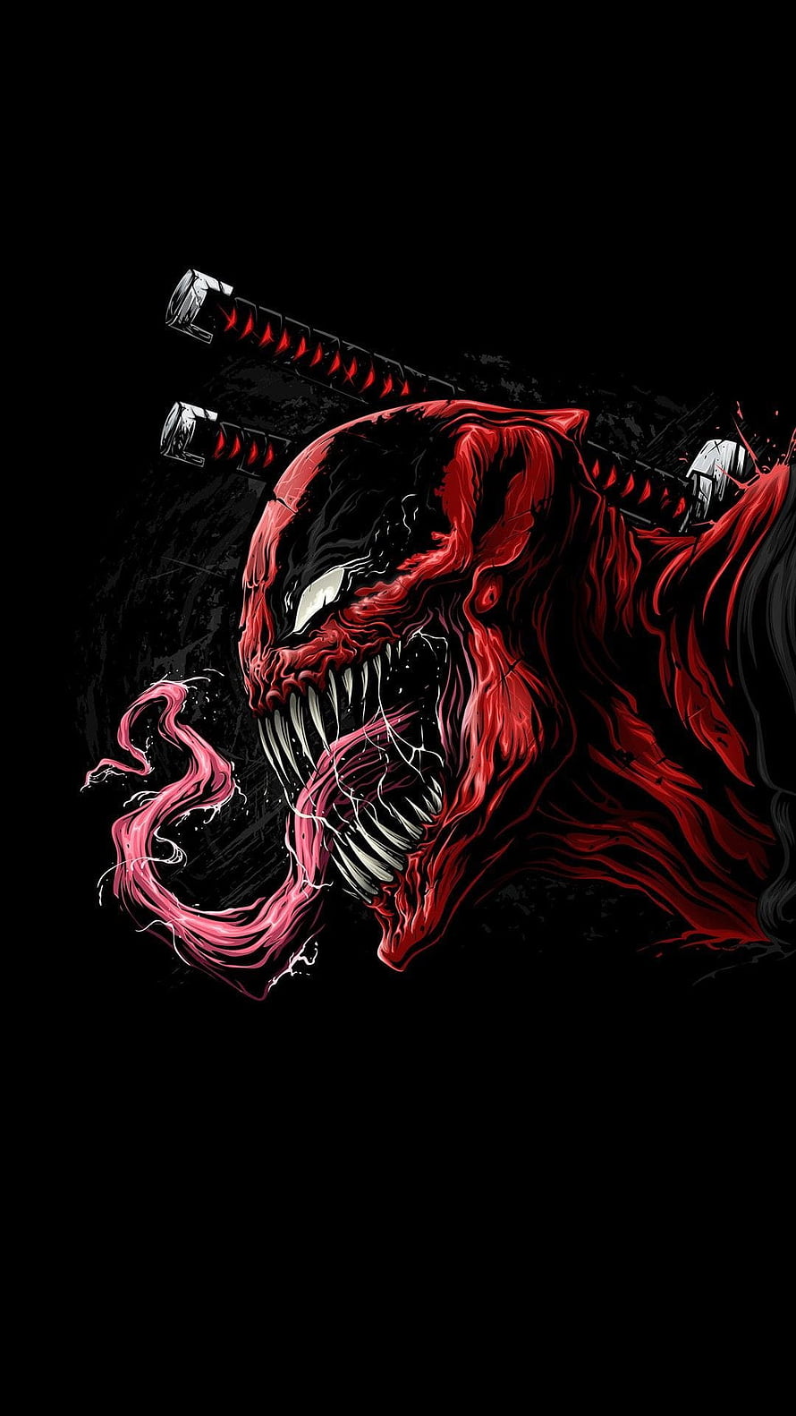 Carnage Marvel Comics Villain Red Symbiote Monster Artwork HD phone wallpaper