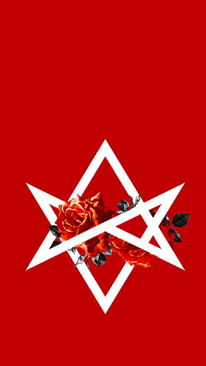 Bring Me The Horizon Rose and Pentagram Graphic Design HD phone wallpaper