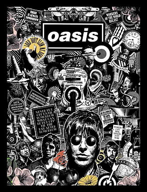 Oasis Band Collage Poster Featuring John Lennon and Classic Rock Imagery HD phone wallpaper
