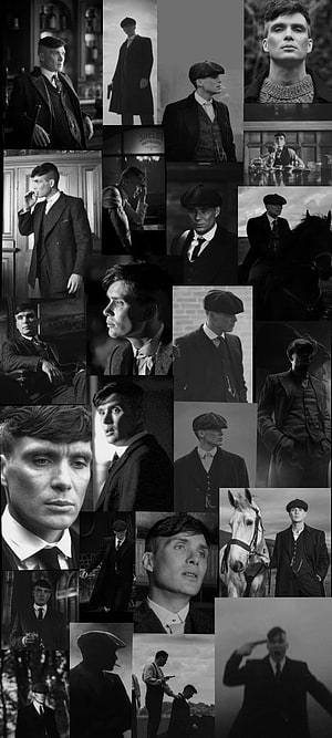 Peaky Blinders Thomas Shelby Black and White Collage Wallpaper HD phone wallpaper