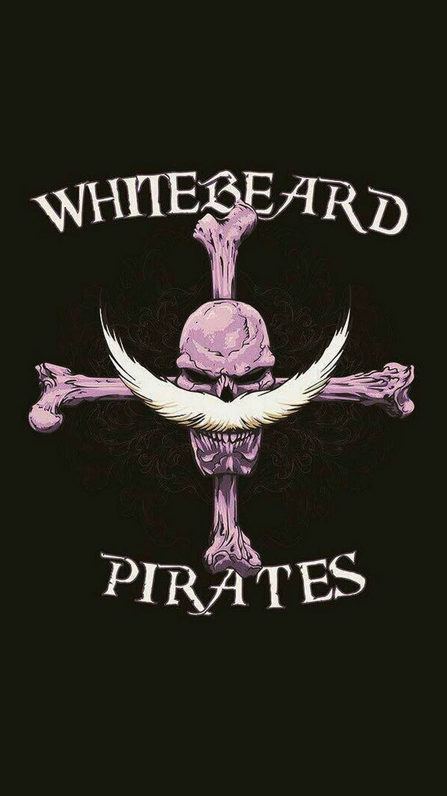 Whitebeard Pirates Jolly Roger Logo from One Piece Anime HD phone wallpaper
