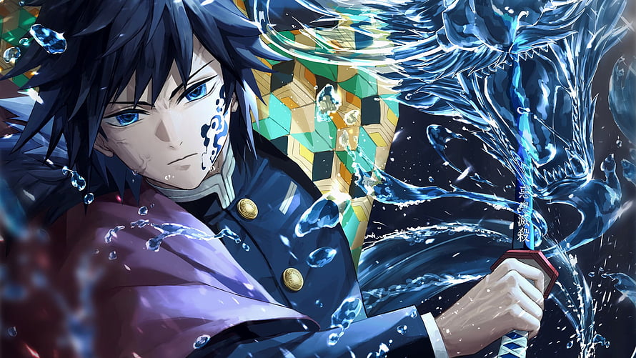Giyu Tomioka Water Breathing Demon Slayer Anime Wallpaper HD wallpaper