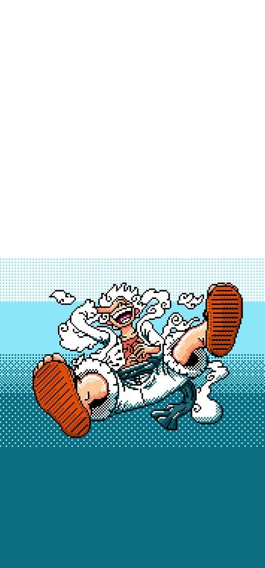 Monkey D. Luffy Gear Five Nika Form Pixel Art One Piece Wallpaper HD phone wallpaper