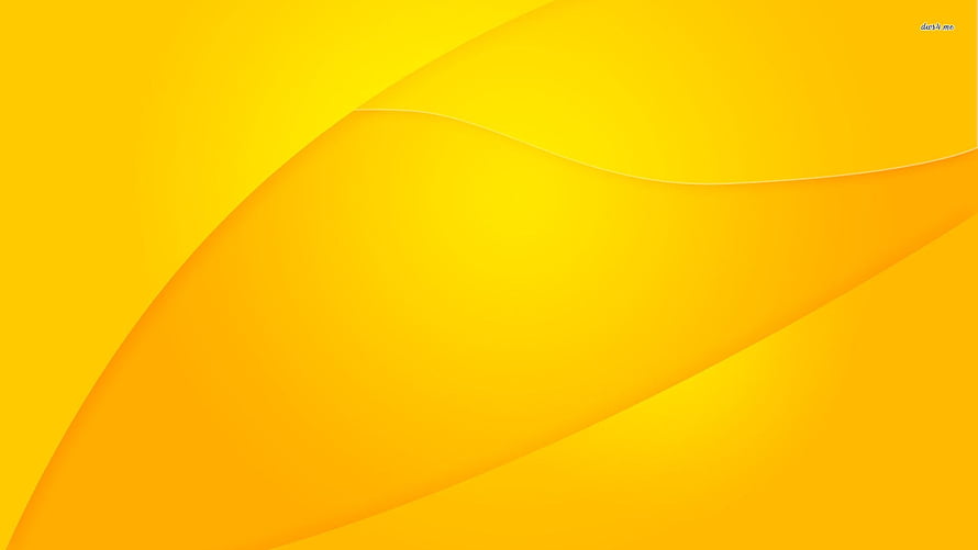 Vibrant Yellow Abstract Wave Design with Smooth Curved Layers and Minimalist Gradient Background HD wallpaper