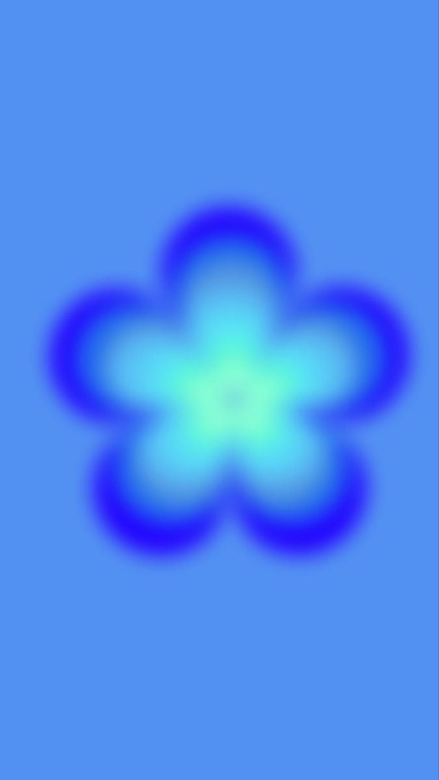 Soft Focus Blue Flower Aura Aesthetic Wallpaper with Cyan Glow and Blurred Petals HD phone wallpaper