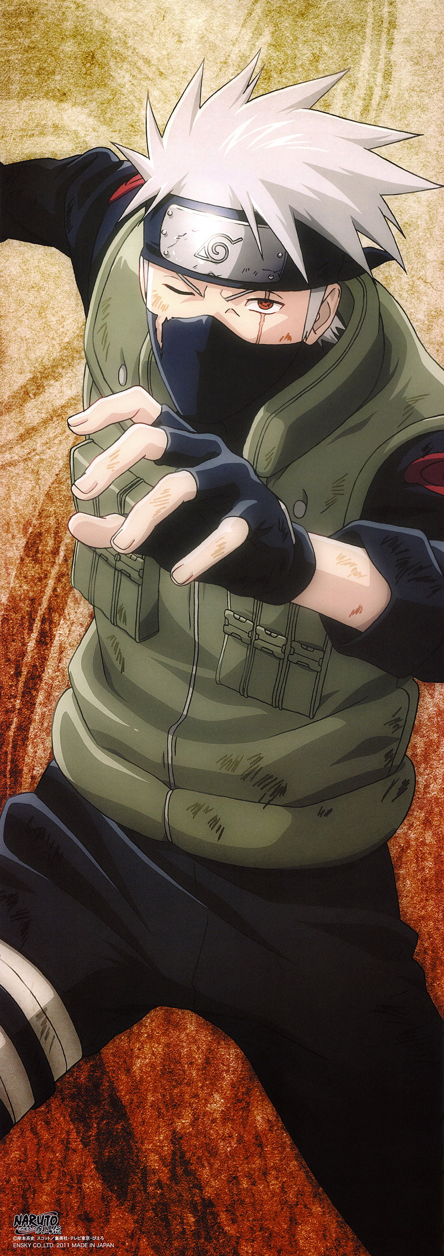 Kakashi Hatake Naruto Anime Character Action Pose Wallpaper HD phone wallpaper