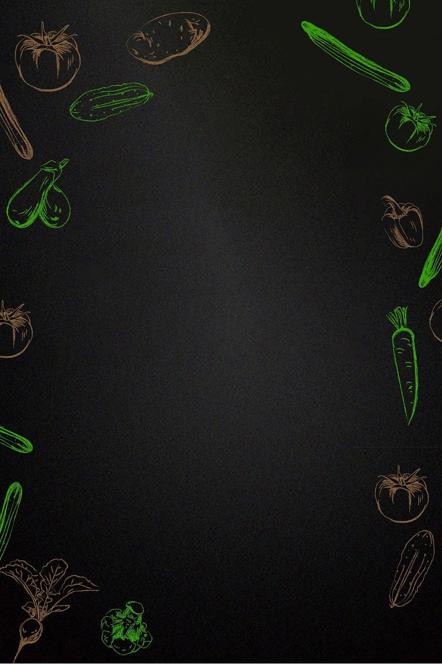 Chalkboard Style Vegetable Sketches Wallpaper HD phone wallpaper