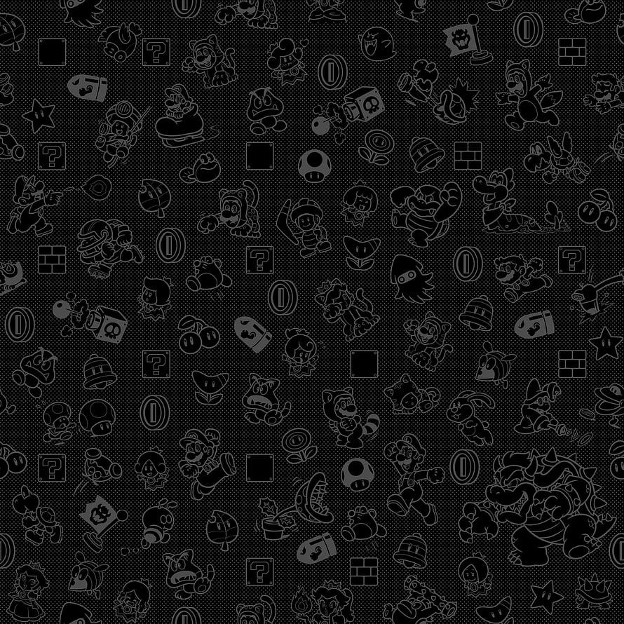 Super Mario Bros Character Pattern Wallpaper HD phone wallpaper