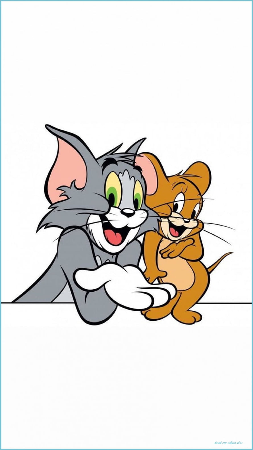 Tom and Jerry Classic Cartoon Characters Smiling Together on White Background HD phone wallpaper