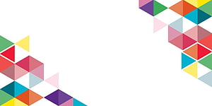 Colorful Geometric Triangle Pattern on White Background HD wallpaper