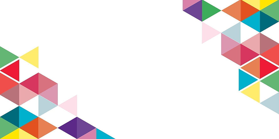 Colorful Geometric Triangle Pattern on White Background HD wallpaper