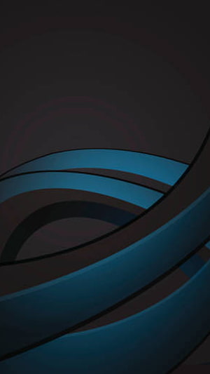 Dark Abstract Curves with Neon Blue Accents on Black Background HD phone wallpaper