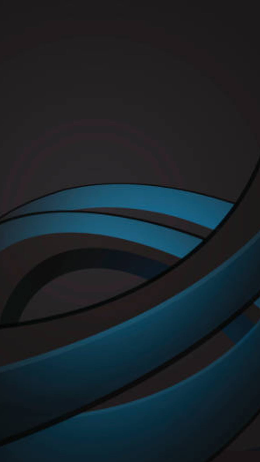 Dark Abstract Curves with Neon Blue Accents on Black Background HD phone wallpaper