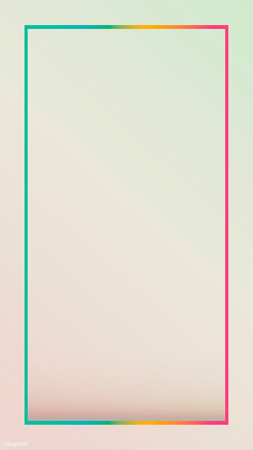 Minimalist Pastel Gradient Border Frame on Soft Cream Background HD phone wallpaper