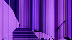 Purple Glitch Art with Vertical Scan Lines and Abstract Geometric Shapes HD wallpaper