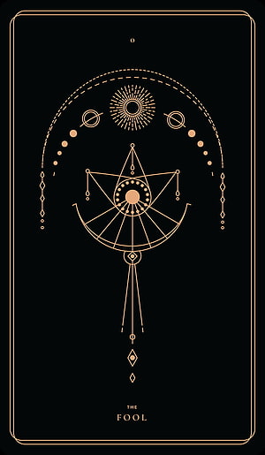 The Fool Tarot Card Minimalist Line Art Wallpaper HD phone wallpaper