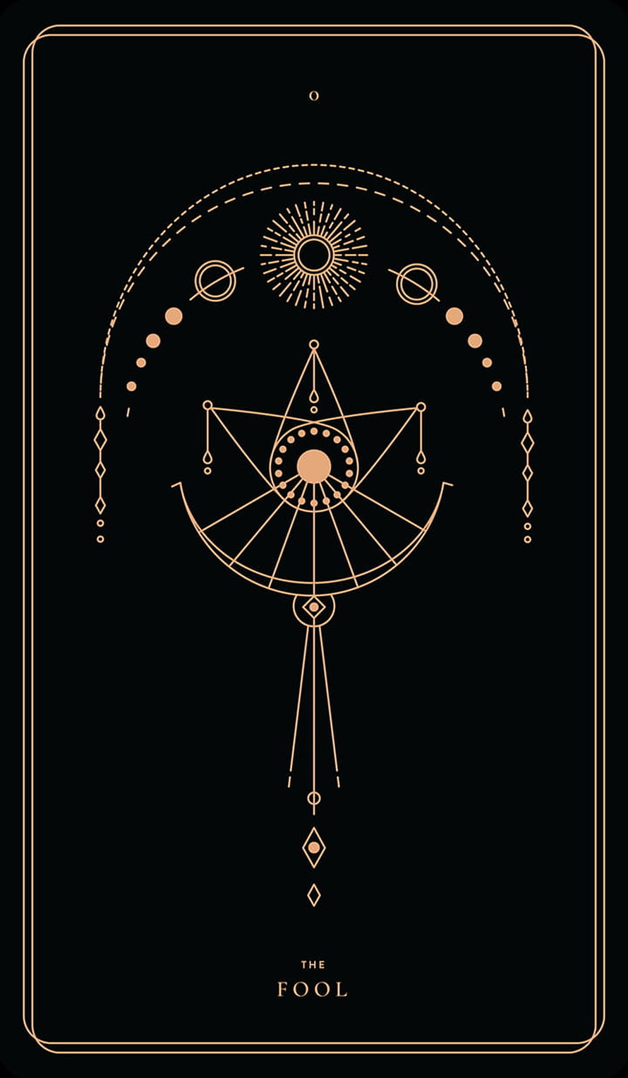 The Fool Tarot Card Minimalist Line Art Wallpaper HD phone wallpaper