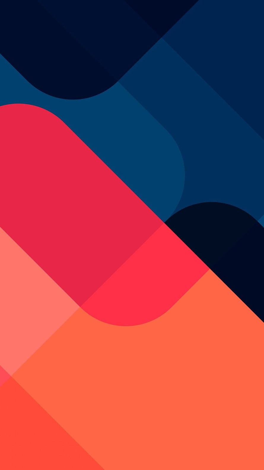 Abstract Geometric Shapes in Blue, Red, and Orange HD phone wallpaper