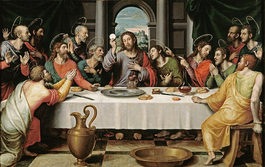The Last Supper Renaissance Painting of Jesus and the Twelve Apostles Dining HD wallpaper