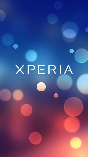 Sony Xperia Brand Logo on Vibrant Bokeh Background HD phone wallpaper