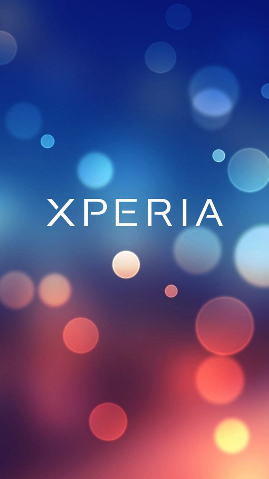 Sony Xperia Brand Logo on Vibrant Bokeh Background HD phone wallpaper