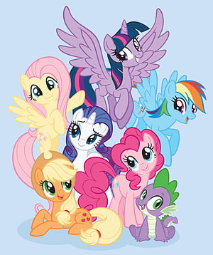 My Little Pony Friendship Is Magic Main Characters Group Illustration HD phone wallpaper