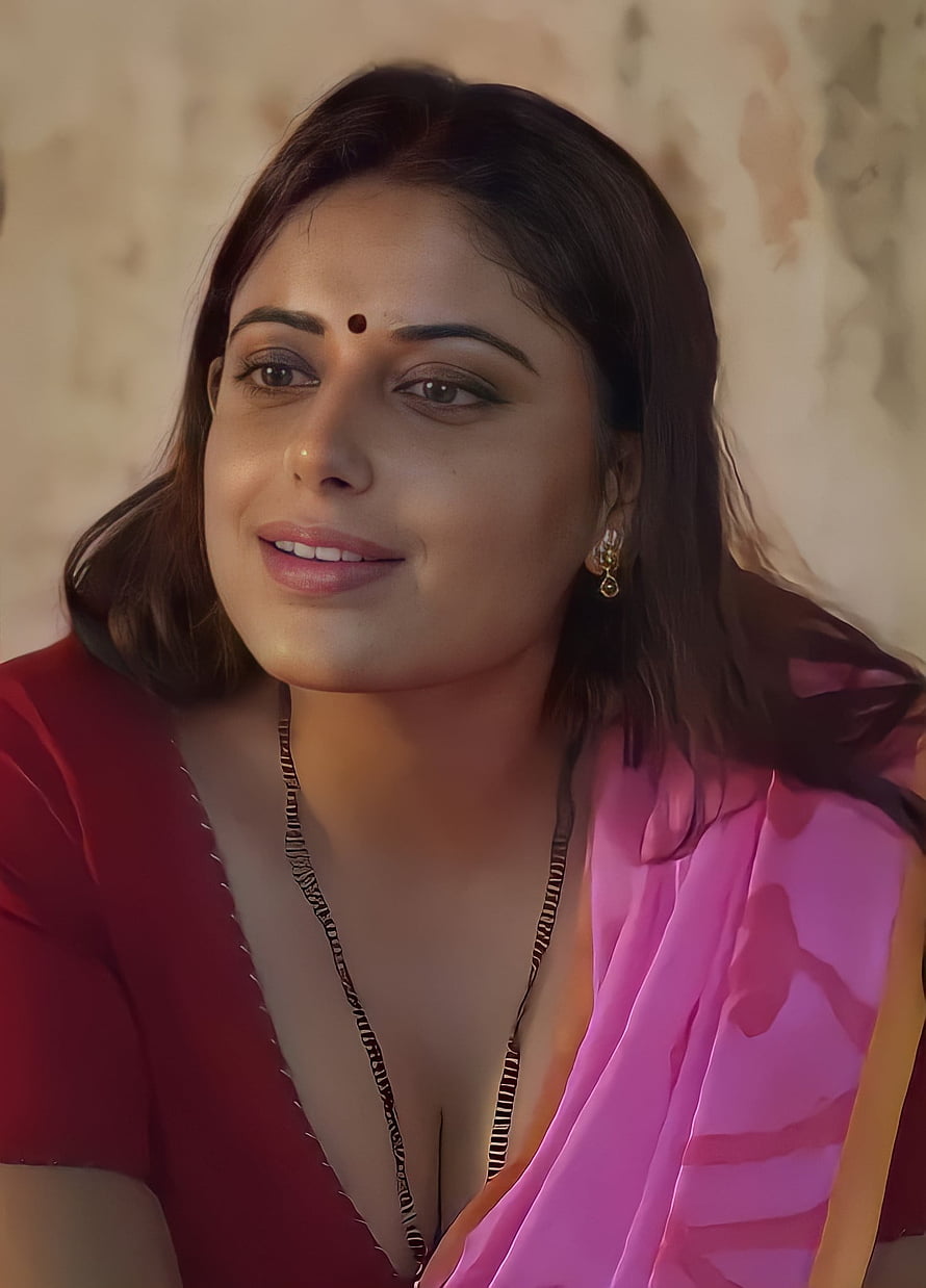 Portrait of Indian Actress Rakul Preet Singh Wearing a Red Blouse and Pink Saree HD phone wallpaper