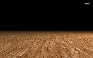 Empty Wooden Floor With Dark Background And Perspective View HD wallpaper
