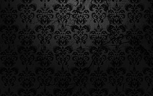 Dark Vintage Damask Wallpaper Pattern With Grunge Texture And Floral Motifs HD wallpaper