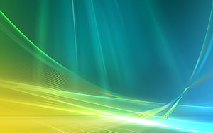 Abstract Green and Blue Light Streaks Wallpaper HD wallpaper