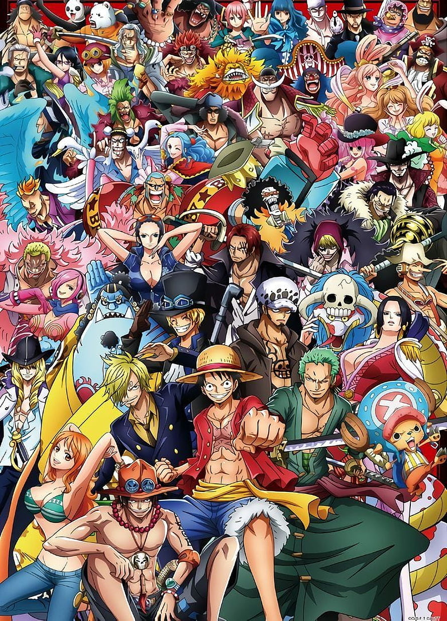 One Piece Straw Hat Pirates and Allies Group Artwork HD phone wallpaper