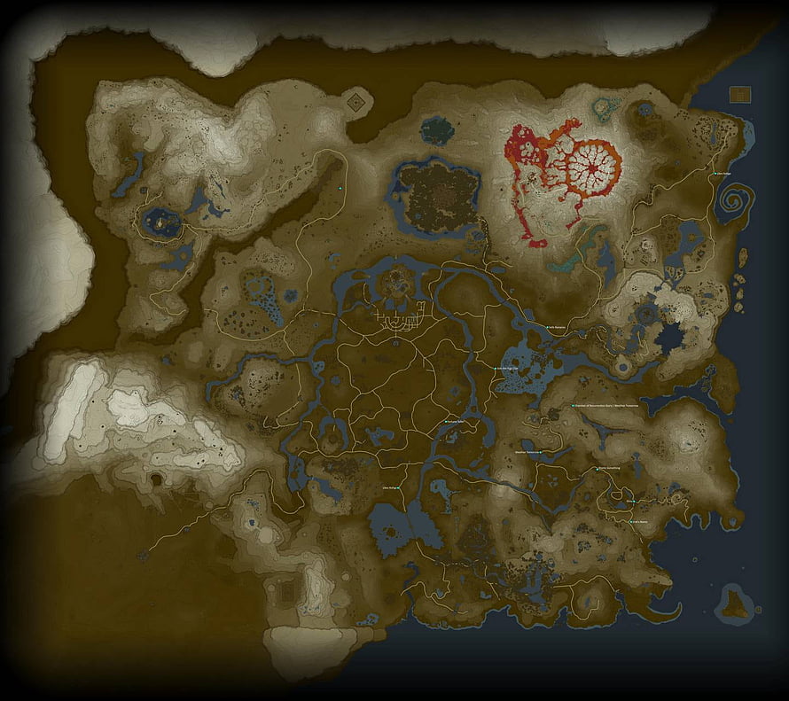 The Legend of Zelda Breath of the Wild Hyrule Kingdom World Map HD wallpaper