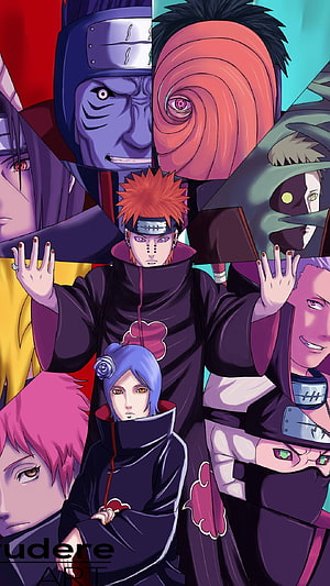 Akatsuki Organization Members Group Portrait Anime Wallpaper HD phone wallpaper