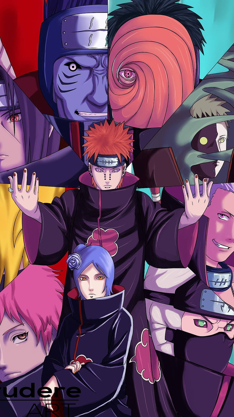 Akatsuki Organization Members Group Portrait Anime Wallpaper HD phone wallpaper