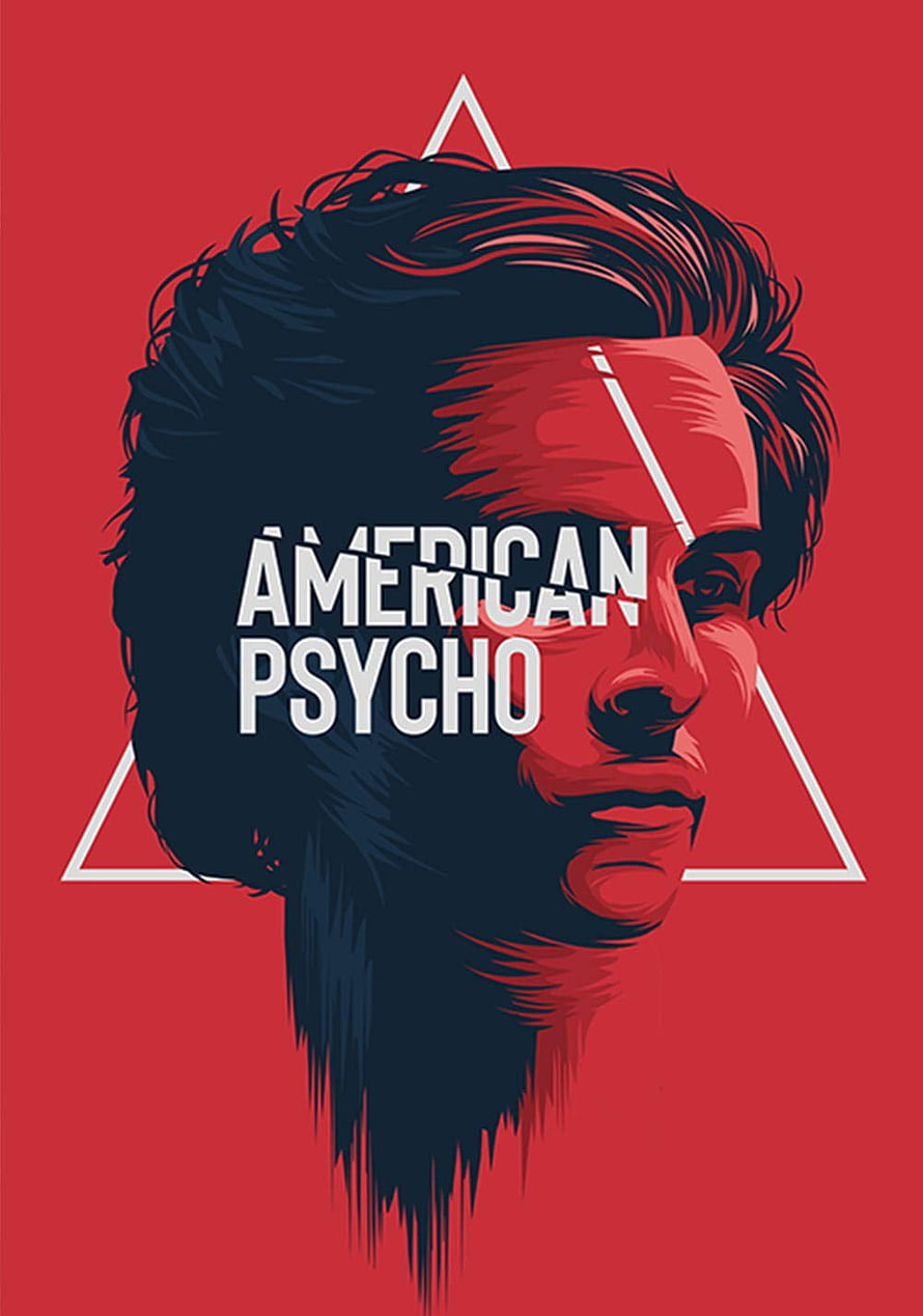 American Psycho Movie Poster Artwork Featuring Patrick Bateman Portrait, American Psycho Poster American Psycho Movie Wall Decor American Psycho Wall Print Home Decor Gift for Him Gift for Her : Handmade Products, Patrick Bateman HD phone wallpaper