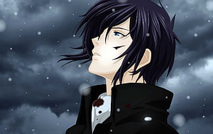 Lelouch vi Britannia from Code Geass anime character looking up in snow with blood stains on white shirt HD wallpaper