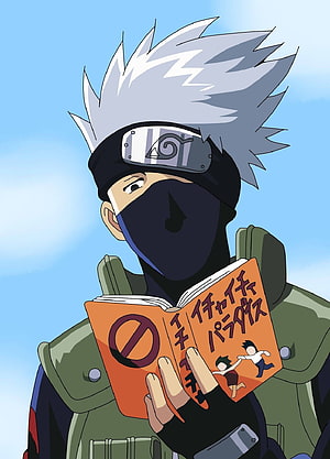 Kakashi Hatake Reading Icha Parasu Anime Wallpaper HD phone wallpaper