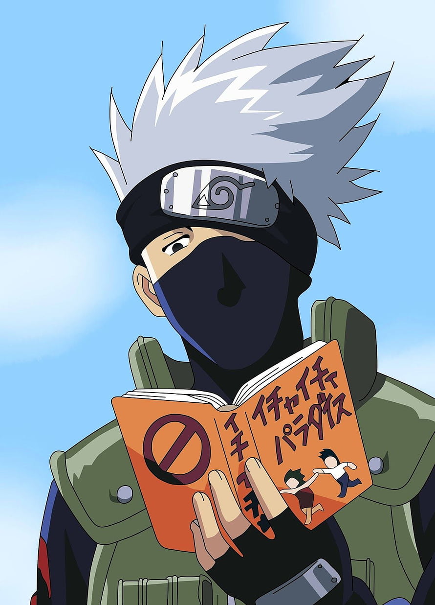Kakashi Hatake Reading Icha Parasu Anime Wallpaper HD phone wallpaper
