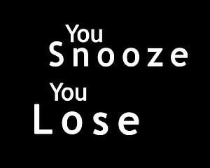 Minimalist Black and White Typography Quote: You Snooze You Lose HD wallpaper