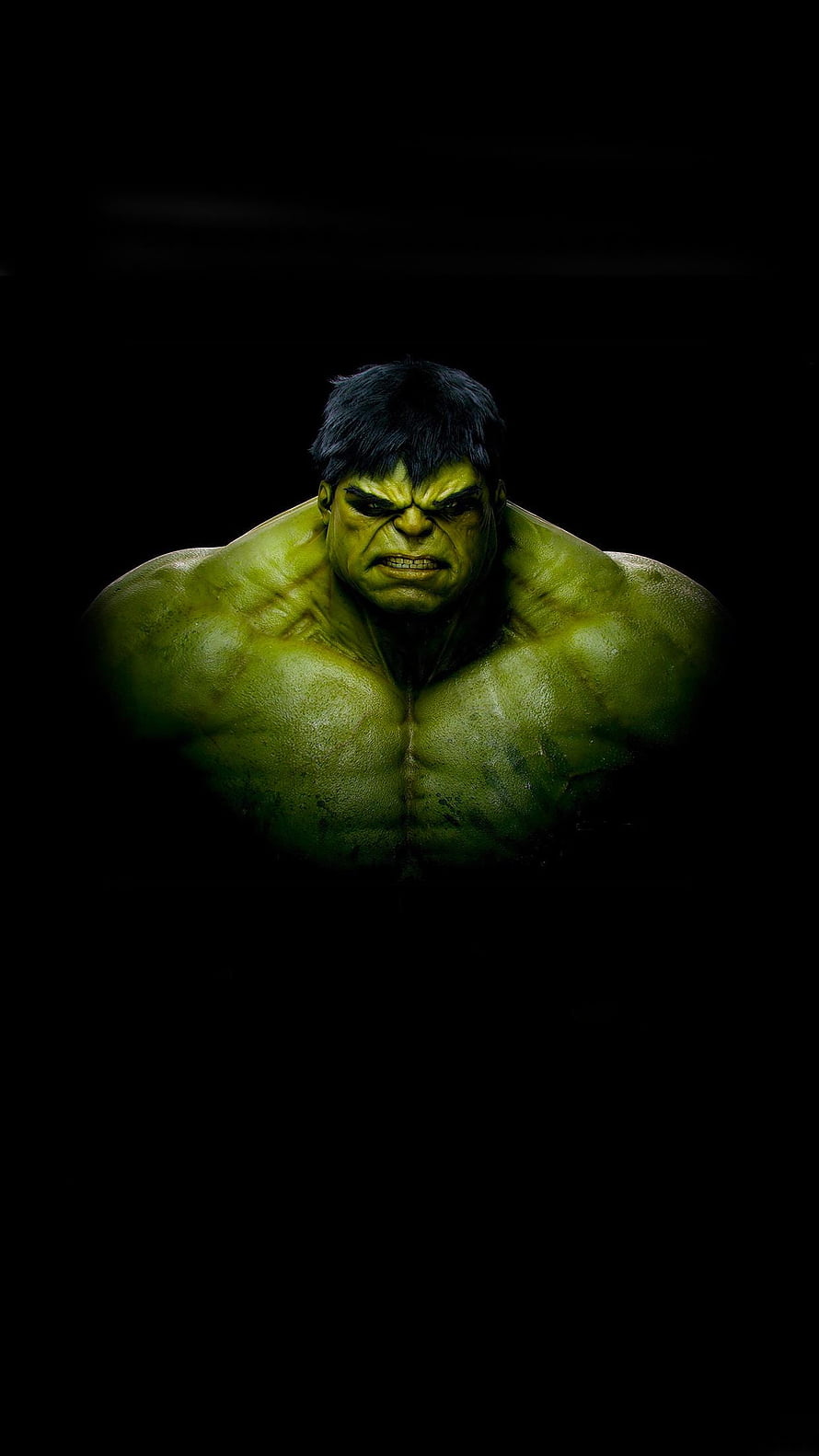 Angry Hulk Portrait Against Black Background HD phone wallpaper