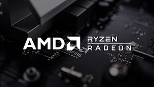 AMD Ryzen and Radeon Logo on Black Motherboard Circuit Board HD wallpaper