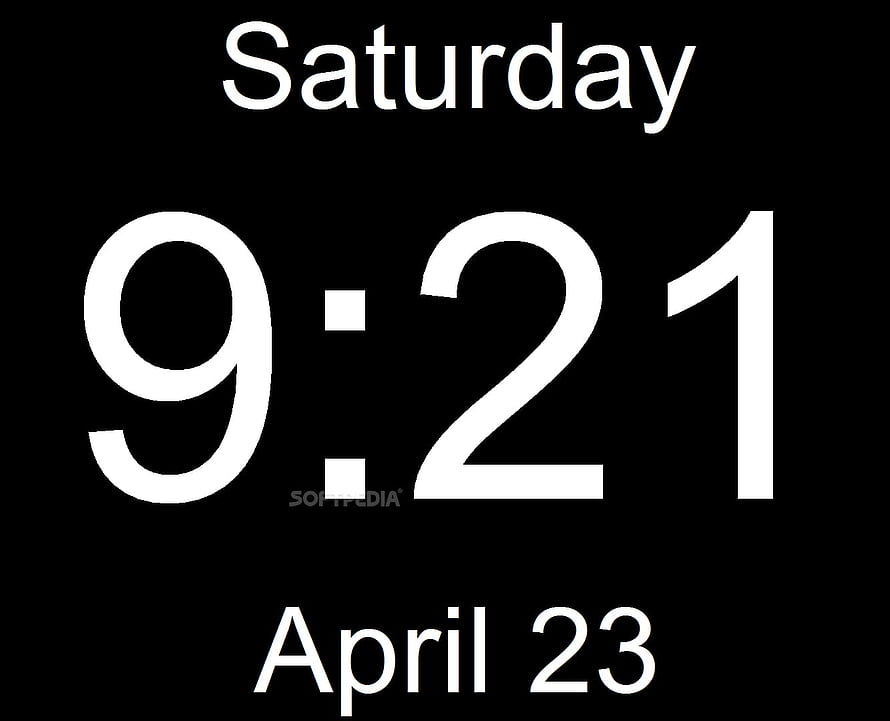 Minimalist Black Digital Clock Face with White Time and Date Display HD wallpaper