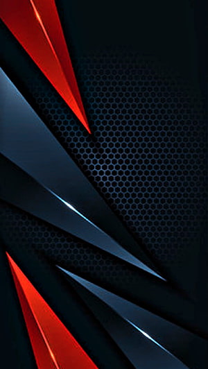 Abstract Dark Blue and Red Geometric Wallpaper with Hexagonal Mesh Background HD phone wallpaper