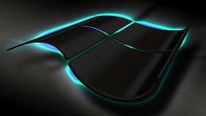 Glowing Windows 7 Logo Wallpaper HD wallpaper