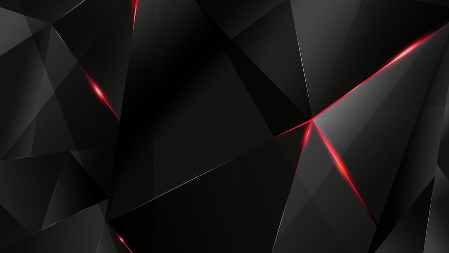 Abstract Black Geometric Background With Glowing Red Laser Lines HD wallpaper