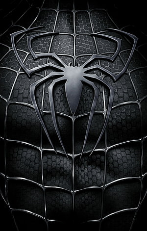 Dark Metallic Spider-Man Suit Texture with Silver Web Pattern and Spider Emblem, Joaquim. on Heroes. Black spiderman, Marvel heroes, Marvel spiderman, Spider-Man 3 HD phone wallpaper