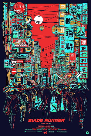 Blade Runner Retro Futuristic Cityscape Wallpaper HD phone wallpaper