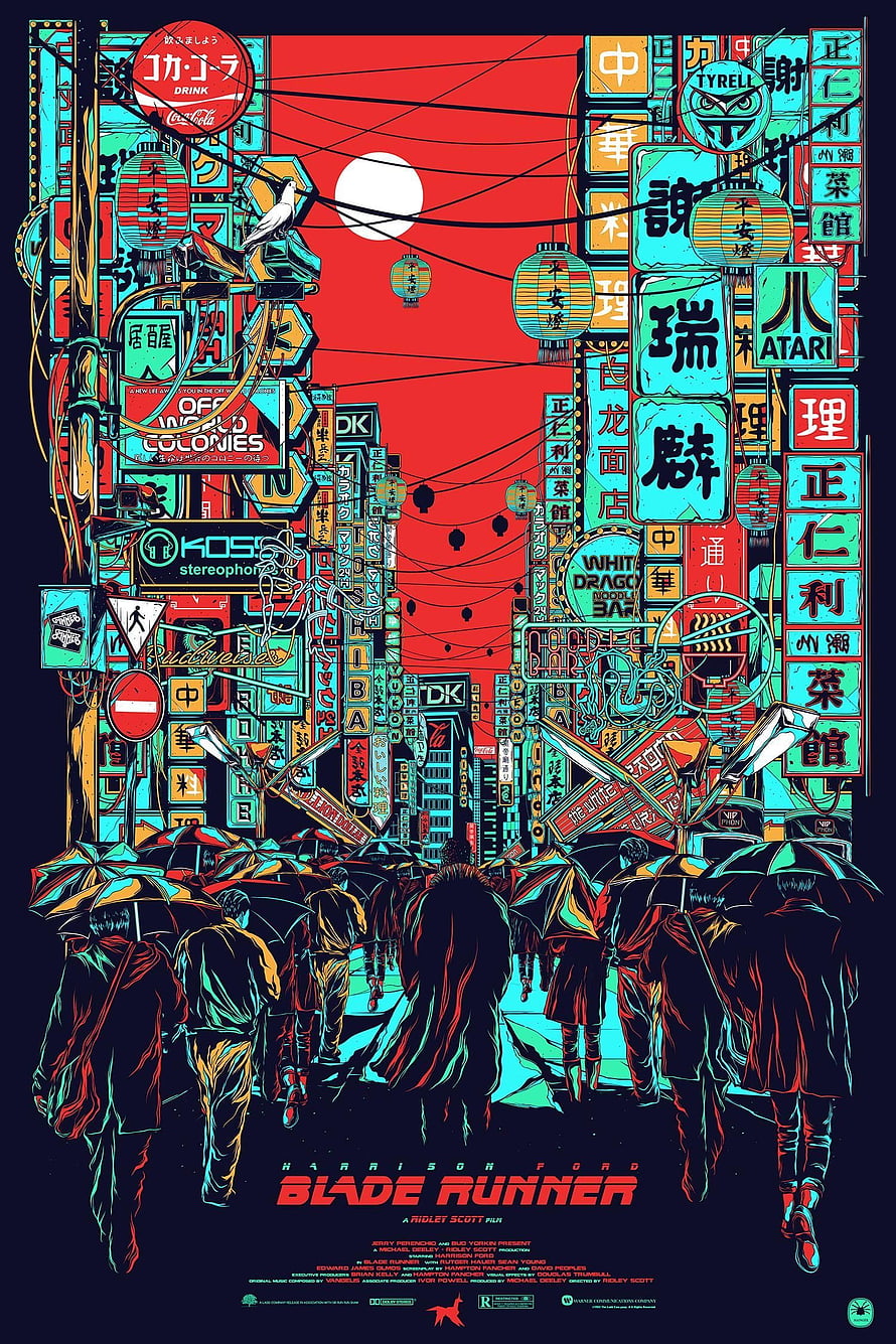 Blade Runner Retro Futuristic Cityscape Wallpaper HD phone wallpaper