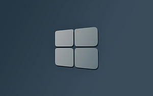 Minimalist Windows 11 Logo on Dark Blue Background HD wallpaper